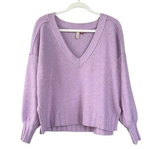 Anthropologie Pilcro Lilac V-Neck Oversized Sweater Size Small